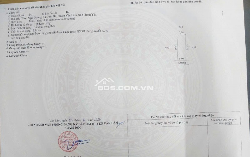 Lô đất đẹp 80 m2 ở thôn ngải dương đình dù ngõ ô tô 7 chỗ . LH 0362554684